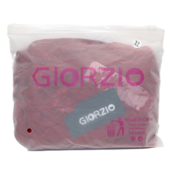 Mesh Bodysuit Women V Neck Short Sleeve Body Suit Sheer Top Lace Wine Red XL - Picture 6 of 6